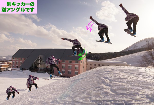 スノーボード キッカー クレイル グラブ クレイルインディ crail indy grab